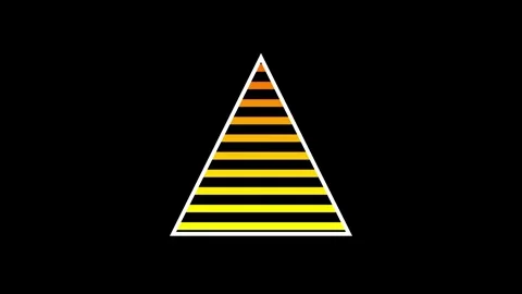 Yellow Black Striped Triangle Icon Stock Footage 340297189