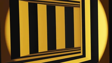 Yellow black tunnel loop Stock Footage 145530161