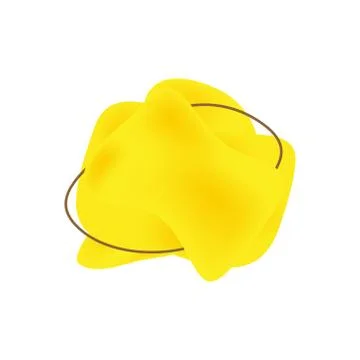 Yellow blob icon. Vector 3d gradient geometric spot Stock Illustration