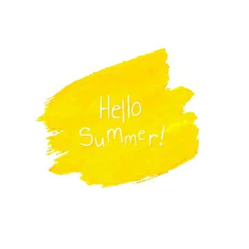 Yellow Blob Isolated White Background Stock Illustration