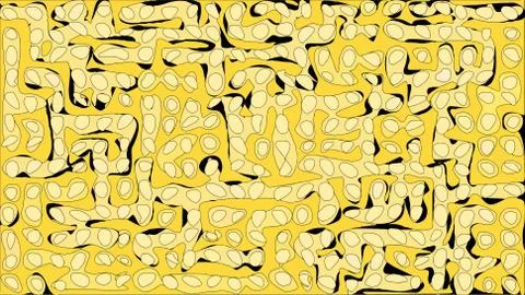 Yellow Blobs and Paths Background Stock Illustration