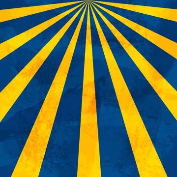 Yellow blue background sun rays retro grunge 60-70 years. Abstract texture Illustrazione stock