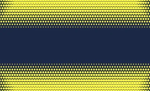 Yellow on blue dotted halftone pattern with empty space for text. Stock Illustration