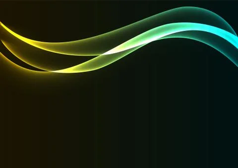 Yellow blue flame curve layer abstract background Stock Illustration