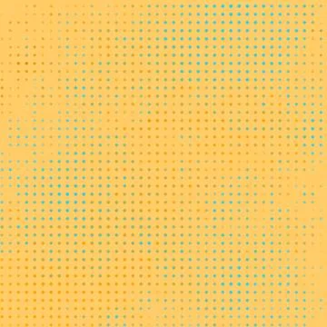 Yellow Blue Halftone Dot Abstract Background Stock Illustration