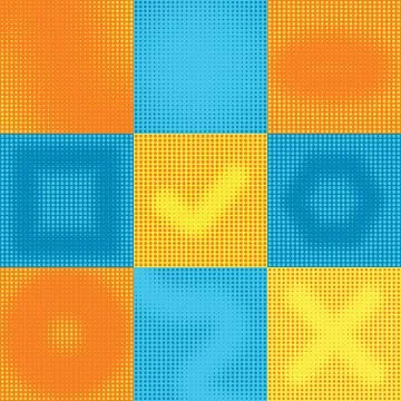 Yellow blue halftone Gradient Texture Pop Art Stock Illustration