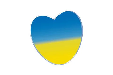 Yellow blue heart Stock Illustration