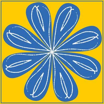 Yellow blue pattern for tiles talavera spanish style, vector illustration 스톡 일러스트