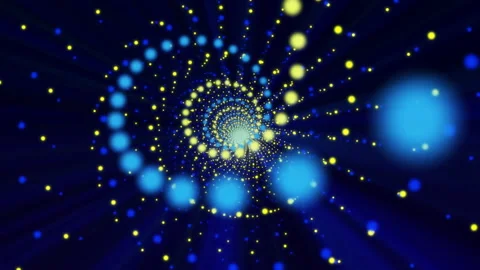 Yellow Blue Spiral Background Loop Stock Footage 236372623
