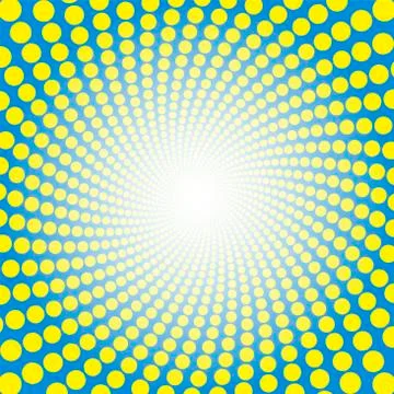 Yellow Blue Spirale Pattern Dots Tube Infinity Illustrazione stock