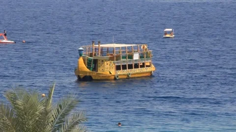 Yellow boat Stock Footage 952397