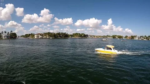 Yellow Boat Stock Footage 101184191