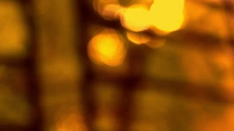 Yellow Bokeh Lights Abstract Background with Hexagon Blur Stock Footage 341488559