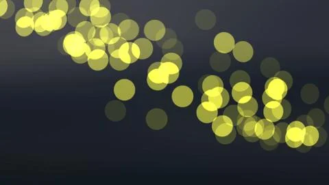 Yellow bokeh pattern on dark slate gray background Stock Illustration