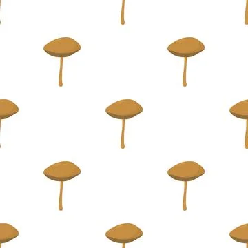 Yellow boletus mushroom pattern seamless vector Stock Illustration