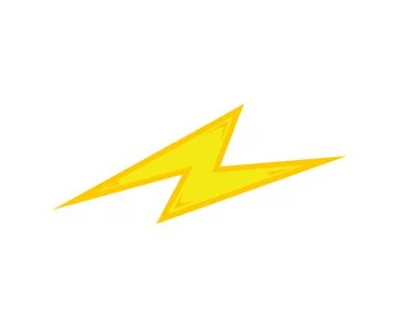 Yellow bolt icon Stock Illustration