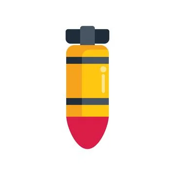 Yellow bomb falling down with detonator ready to explode 스톡 일러스트