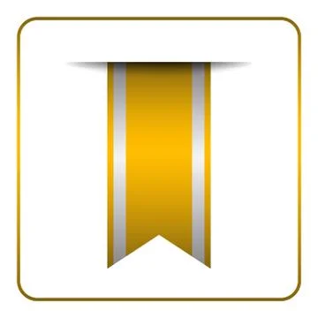 Yellow bookmark banner tag Illustrazione stock