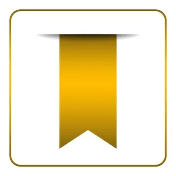 Yellow bookmark symbol Stock Illustration
