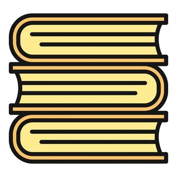Yellow books stack representing education and learning 스톡 일러스트