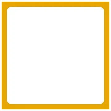 Yellow border frame deco vector art simple line corner. Stock Illustration