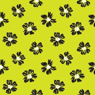 Yellow Botanical Floral Seamless Pattern Background Illustrazione stock