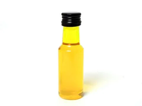 Yellow bottle on white background Stock-Fotos