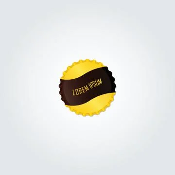 Yellow bottlecap vector design Иллюстрация