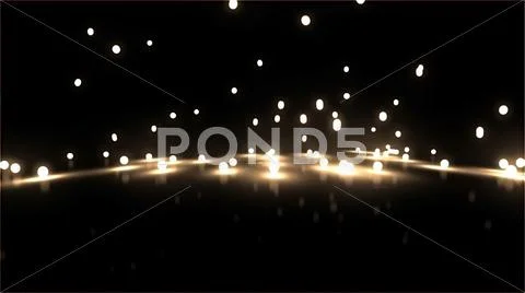 Yellow bouncing light balls background Stock Illustration