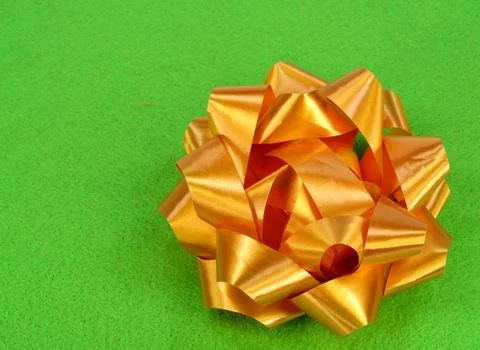 Yellow bow Stock Photos