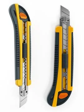 Yellow box cutter Stock Illustration