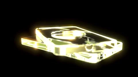 Yellow boxes on black bg rotate endless Stock Footage 315555643