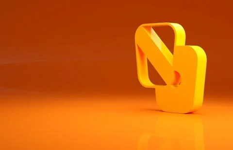 Yellow Boxing training paws icon isolated on orange background. Minimalism Stock Illustration