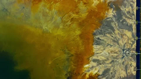 Yellow Boy In A Stream Receiving Acid Mine Drainage From Coal And Metal Stock Footage 229688386