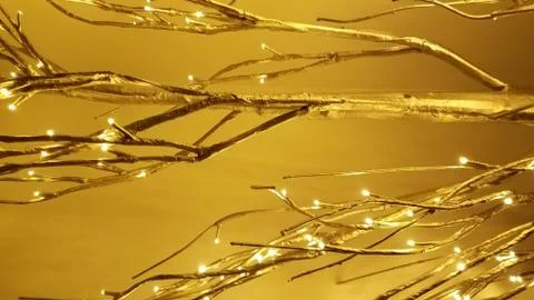 Yellow branch light Foto stock