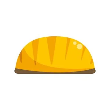 Yellow bread loaf icon representing bakery and food Stock Illustration