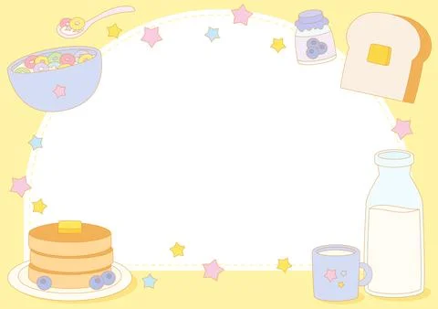 Yellow breakfast party 2 Stock Illustration