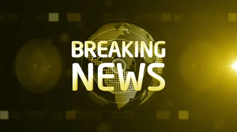 Yellow breaking news generic  background Stock Footage 37922653