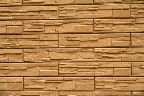 Yellow brick pattern textured background Stock Photos