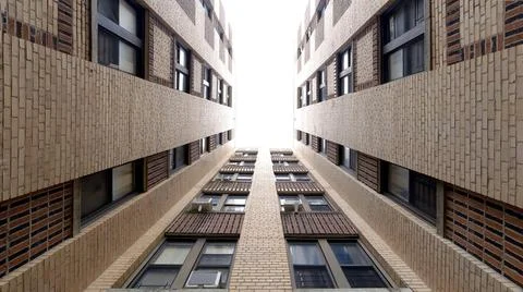 Yellow brick perspective Stock Photos