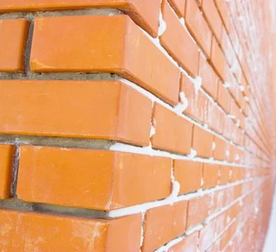 Yellow brick with snow Foto stock