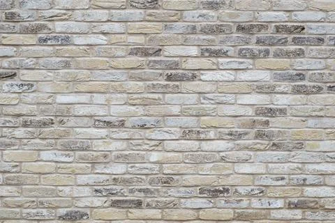 Yellow brick wall, background, copy space Stock Photos