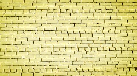 Yellow brick wall background pattern, yellow bricks Stock Photos