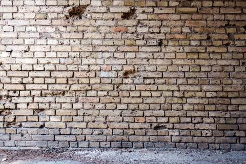 Yellow brick wall background Foto stock