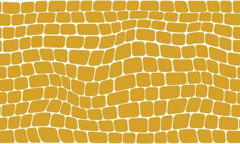 Yellow brick wall background vector texture Stock Illustration