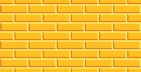 Yellow brick wall Stock Illustration