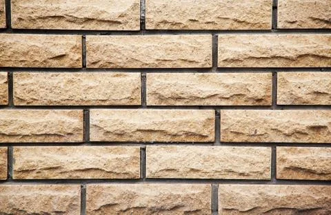 Yellow brick wall 스톡 사진