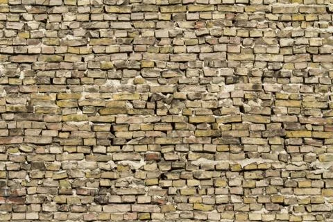 Yellow brick wall Stock Photos