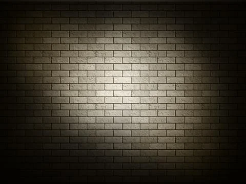 Yellow brick wall with shadow Illustrazione stock