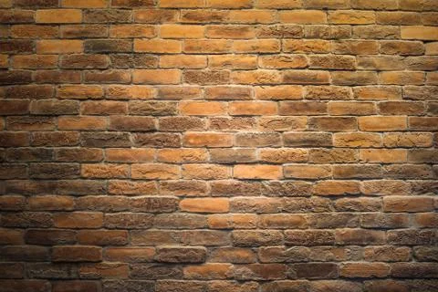 Yellow brick wall texture background, May use to interior design Illustrazione stock